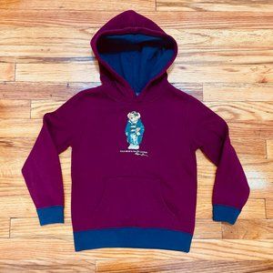 Ralph Lauren Polo Bear Fleece Hoodie Burgundy